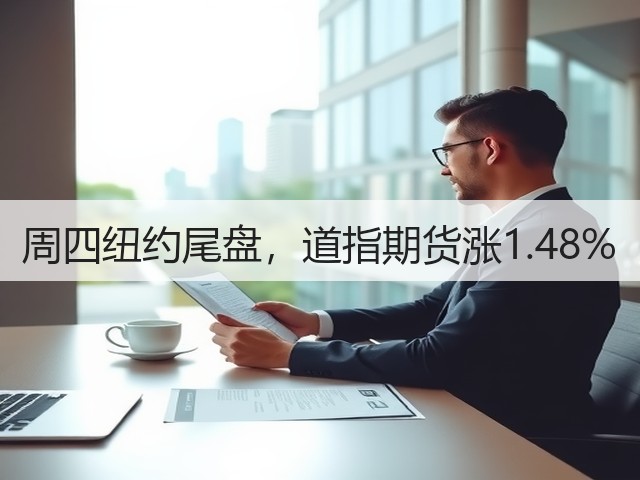 周四纽约尾盘，道指期货涨1.48%(图1)