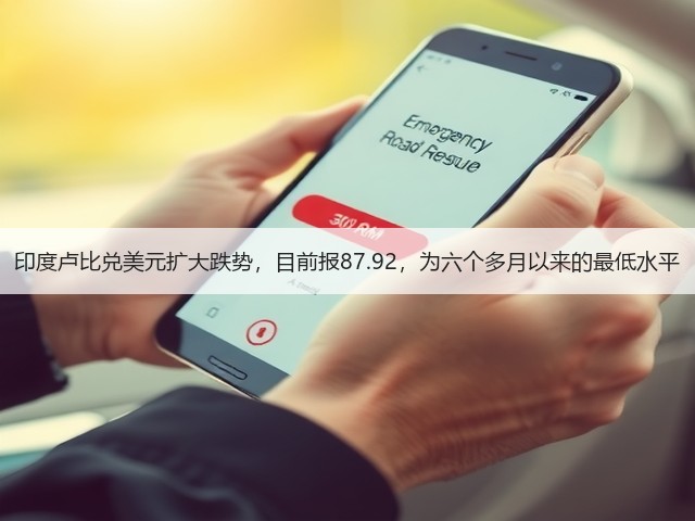 印度卢比兑美元扩大跌势，目前报87.92，为六个多月以来的最低水平(图1)