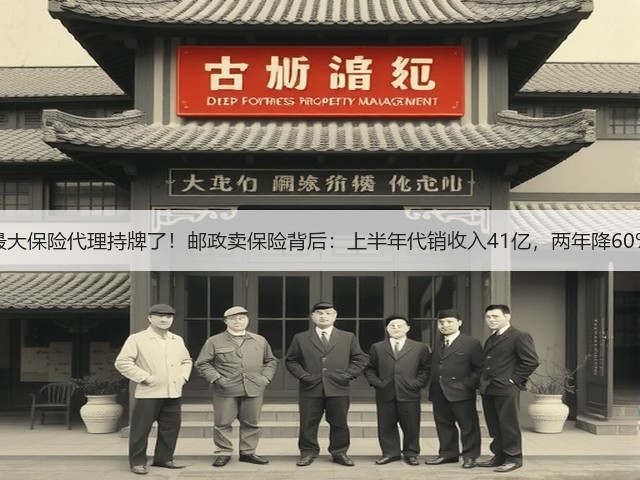 最大保险代理持牌了！邮政卖保险背后：上半年代销收入41亿，两年降60%(图1)
