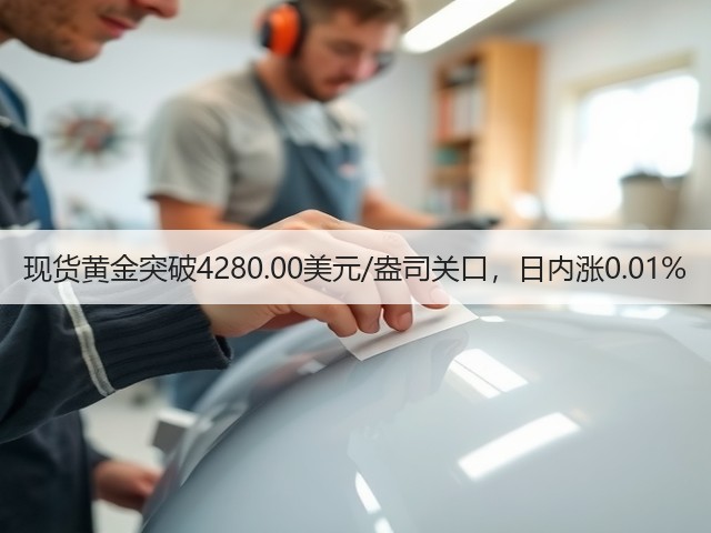 现货黄金突破4280.00美元/盎司关口，日内涨0.01%(图3)