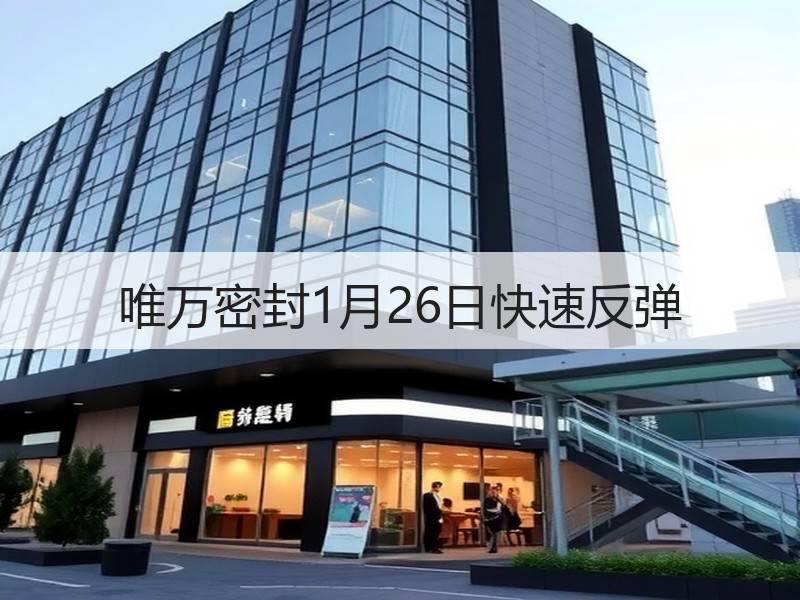 唯万密封1月26日快速反弹