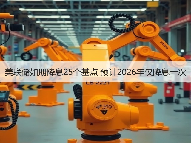 美联储如期降息25个基点 预计2026年仅降息一次(图3)