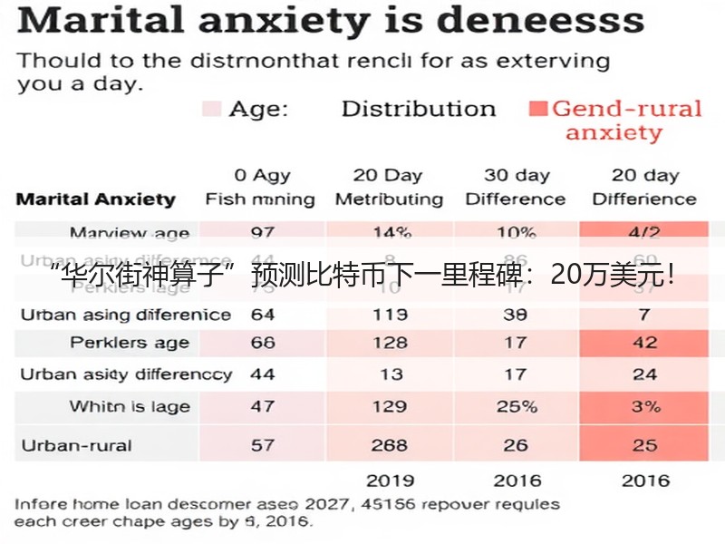 “华尔街神算子”预测比特币下一里程碑：20万美元！
