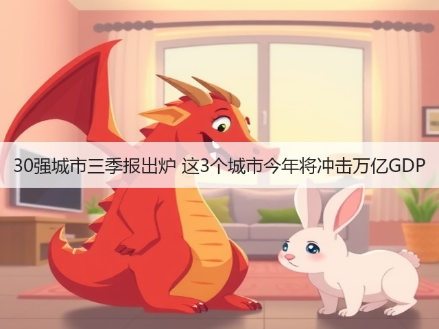 30强城市三季报出炉 这3个城市今年将冲击万亿GDP(图1) 30强城市三季报出炉 这3个城市今年将冲击万亿GDP(图1)