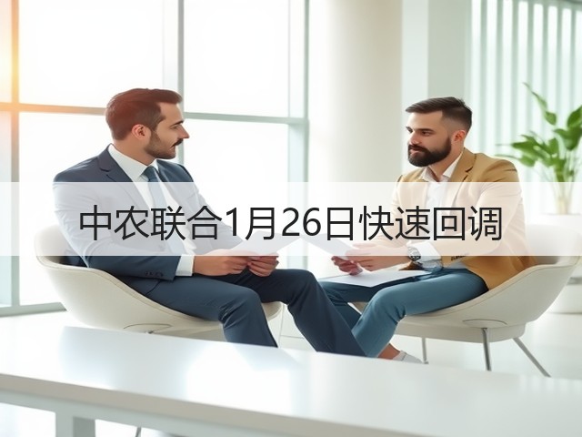 中农联合1月26日快速回调(图1)