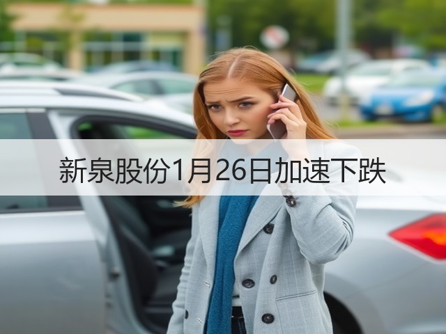 新泉股份1月26日加速下跌(图2) 新泉股份1月26日加速下跌(图2)