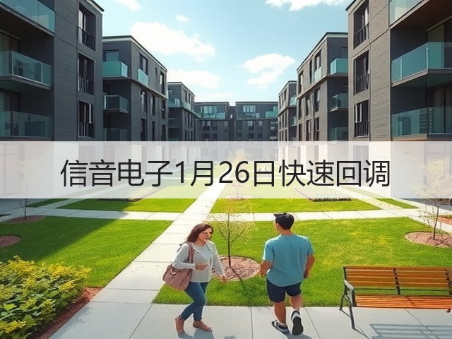 信音电子1月26日快速回调(图2) 信音电子1月26日快速回调(图2)
