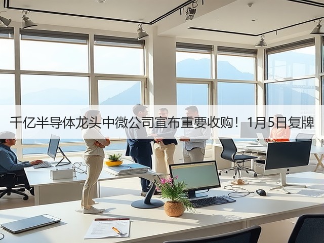 千亿半导体龙头中微公司宣布重要收购！1月5日复牌(图1)
