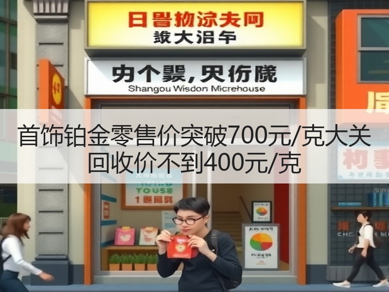 首饰铂金零售价突破700元/克大关 回收价不到400元/克