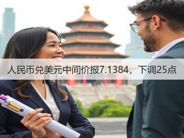 人民币兑美元中间价报7.1384，下调25点(图3)