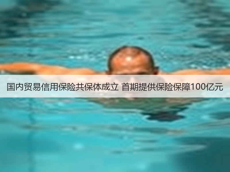 国内贸易信用保险共保体成立 首期提供保险保障100亿元
