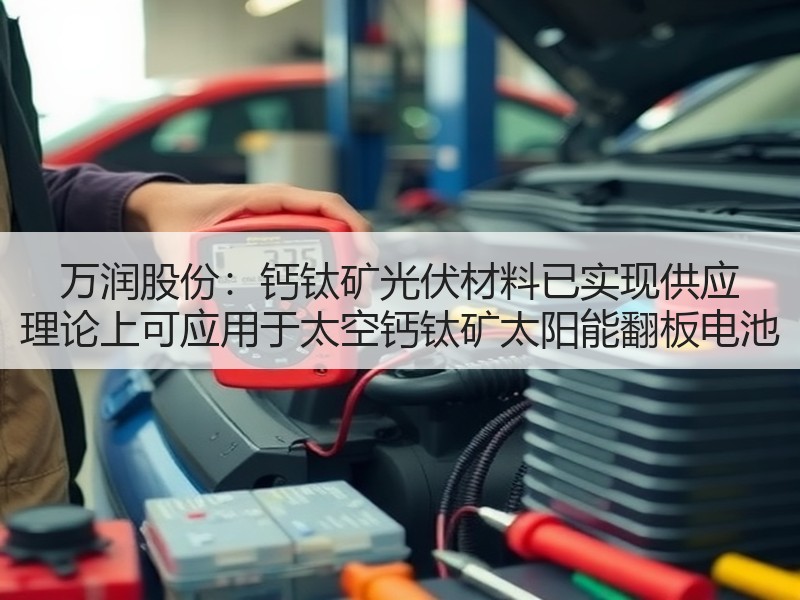 万润股份：钙钛矿光伏材料已实现供应 理论上可应用于太空钙钛矿太阳能翻板电池