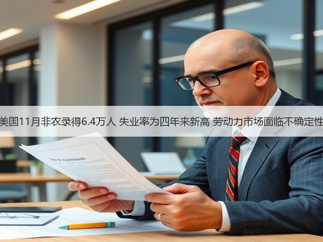 美国11月非农录得6.4万人 失业率为四年来新高 劳动力市场面临不确定性(图2) 美国11月非农录得6.4万人 失业率为四年来新高 劳动力市场面临不确定性(图2)