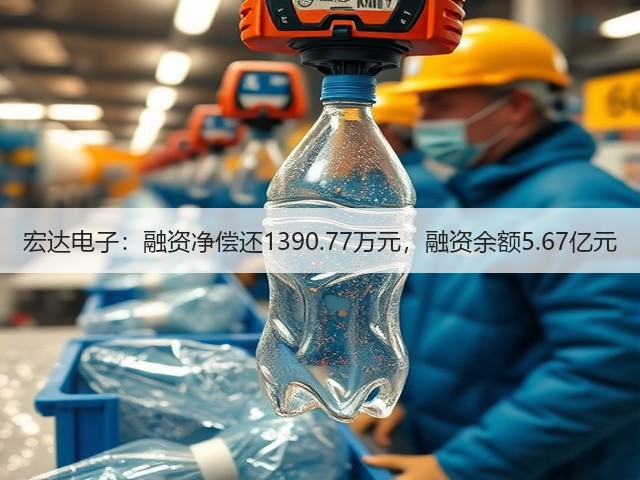 宏达电子：融资净偿还1390.77万元，融资余额5.67亿元(图1)