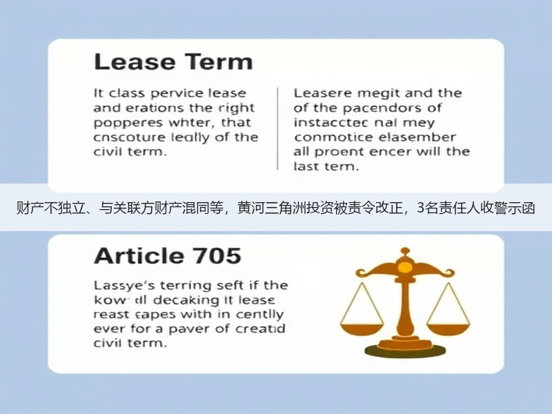 财产不独立、与关联方财产混同等，黄河三角洲投资被责令改正，3名责任人收警示函