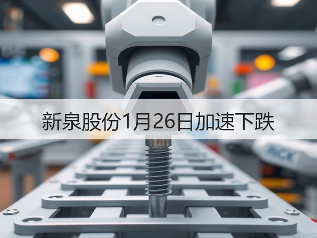 新泉股份1月26日加速下跌(图2) 新泉股份1月26日加速下跌(图2)