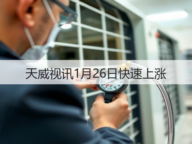 天威视讯1月26日快速上涨(图1) 天威视讯1月26日快速上涨(图1)
