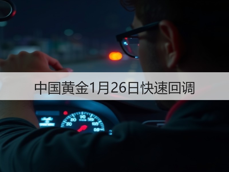 中国黄金1月26日快速回调