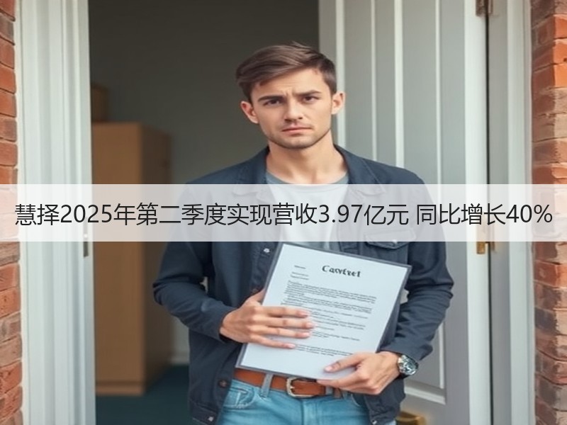 慧择2025年第二季度实现营收3.97亿元 同比增长40%
