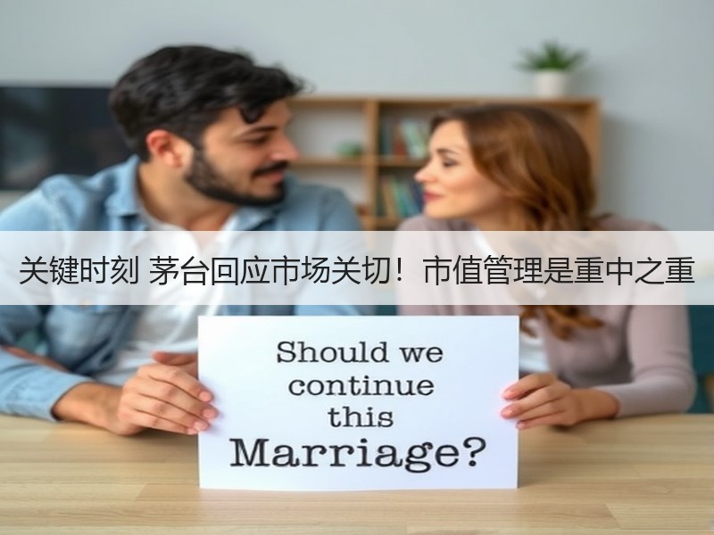 关键时刻 茅台回应市场关切！市值管理是重中之重