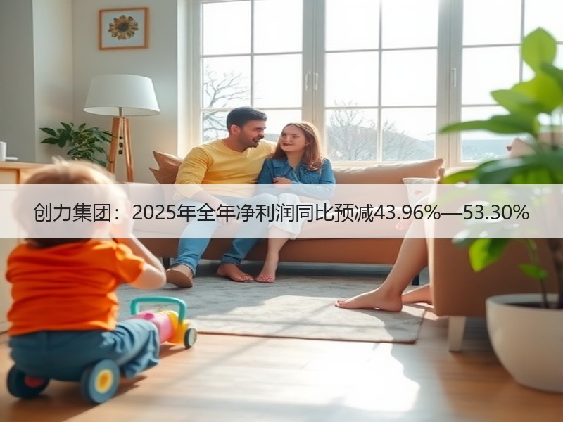 创力集团：2025年全年净利润同比预减43.96%—53.30%