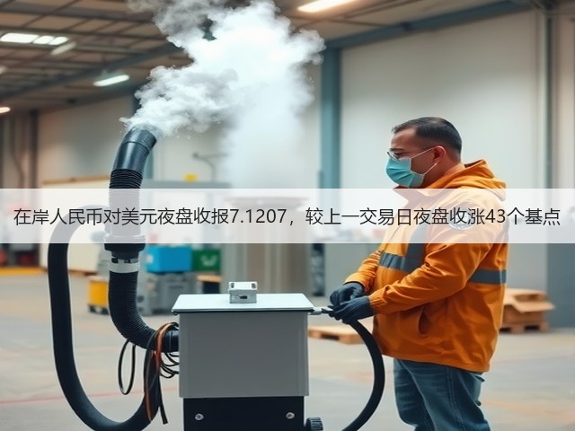 在岸人民币对美元夜盘收报7.1207，较上一交易日夜盘收涨43个基点(图2)