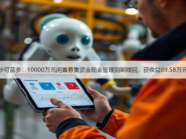 妙可蓝多：10000万元闲置募集资金现金管理到期赎回，获收益89.58万元(图1)