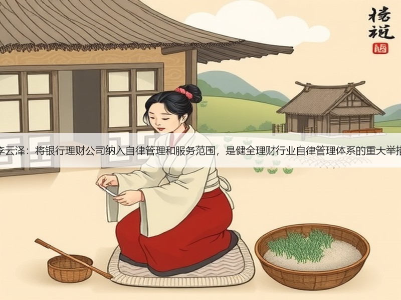 李云泽：将银行理财公司纳入自律管理和服务范围，是健全理财行业自律管理体系的重大举措