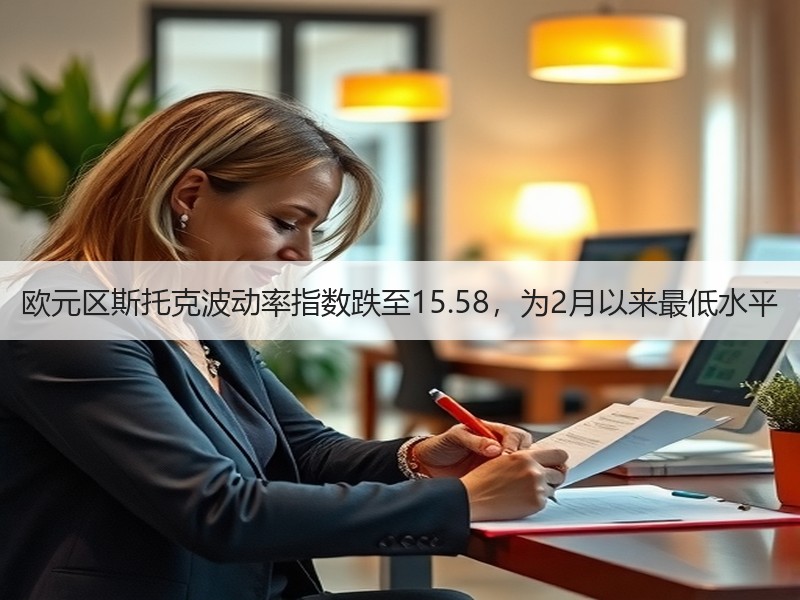 欧元区斯托克波动率指数跌至15.58，为2月以来最低水平