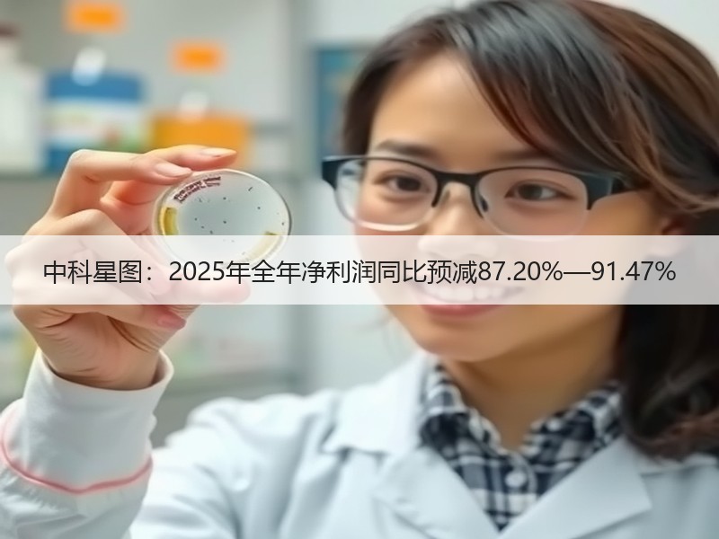 中科星图：2025年全年净利润同比预减87.20%—91.47%