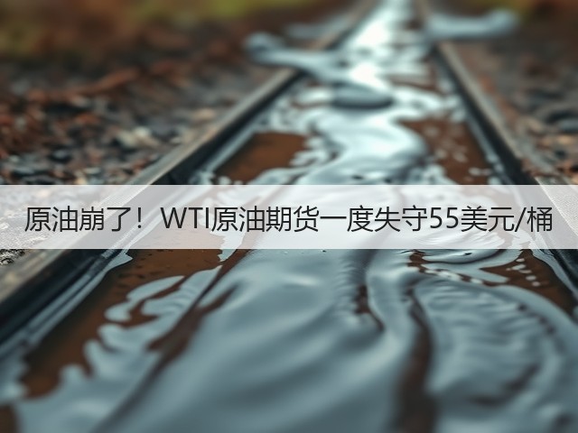 原油崩了!WTI原油期货一度失守55美元/桶(图1) 原油崩了!WTI原油期货一度失守55美元/桶(图1)