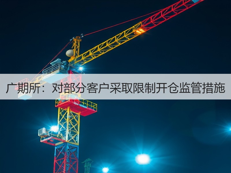 广期所：对部分客户采取限制开仓监管措施
