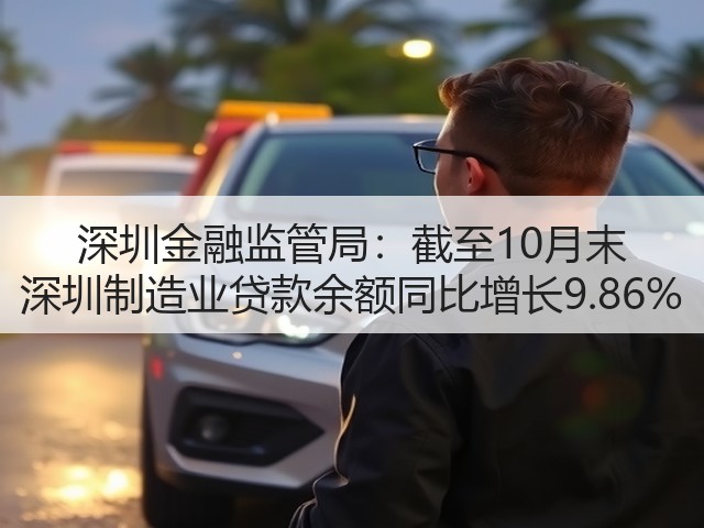 深圳金融监管局:截至10月末 深圳制造业贷款余额同比增长9.86%(图3) 深圳金融监管局:截至10月末 深圳制造业贷款余额同比增长9.86%(图3)