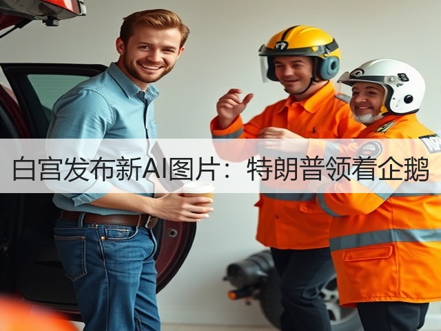 白宫发布新AI图片:特朗普领着企鹅(图1) 白宫发布新AI图片:特朗普领着企鹅(图1)