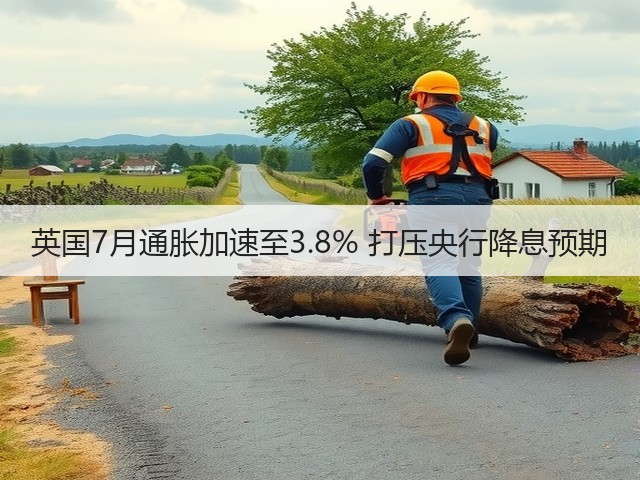 英国7月通胀加速至3.8% 打压央行降息预期(图1) 英国7月通胀加速至3.8% 打压央行降息预期(图1)
