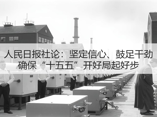 人民日报社论:坚定信心、鼓足干劲 确保“十五五”开好局起好步(图3) 人民日报社论:坚定信心、鼓足干劲 确保“十五五”开好局起好步(图3)