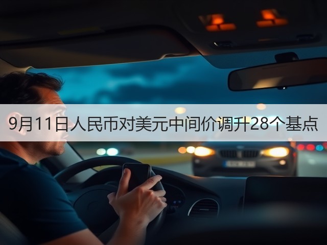 9月11日人民币对美元中间价调升28个基点(图1)