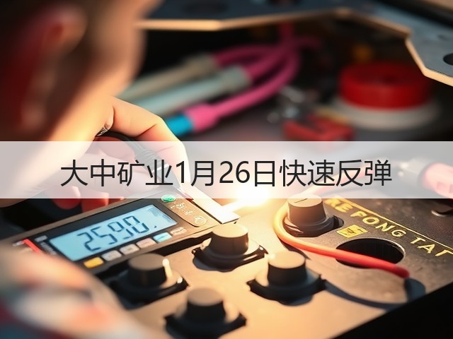 大中矿业1月26日快速反弹(图2) 大中矿业1月26日快速反弹(图2)