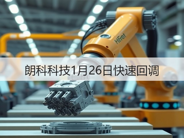 朗科科技1月26日快速回调(图2) 朗科科技1月26日快速回调(图2)