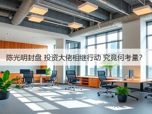 陈光明封盘 投资大佬相继行动 究竟何考量?(图1) 陈光明封盘 投资大佬相继行动 究竟何考量?(图1)