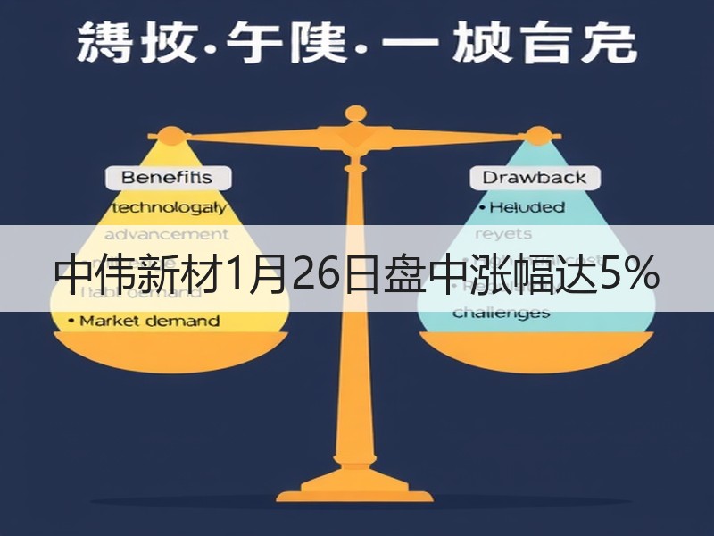 中伟新材1月26日盘中涨幅达5%