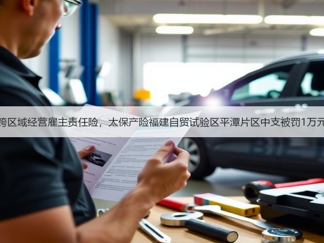 跨区域经营雇主责任险，太保产险福建自贸试验区平潭片区中支被罚1万元(图3)