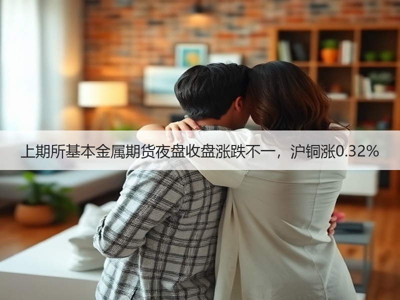 上期所基本金属期货夜盘收盘涨跌不一，沪铜涨0.32%