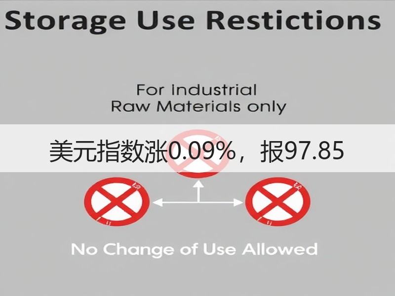 美元指数涨0.09%，报97.85