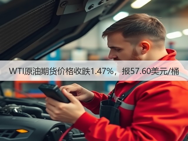 WTI原油期货价格收跌1.47%，报57.60美元/桶(图3)