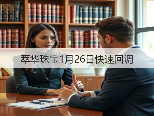萃华珠宝1月26日快速回调(图3) 萃华珠宝1月26日快速回调(图3)