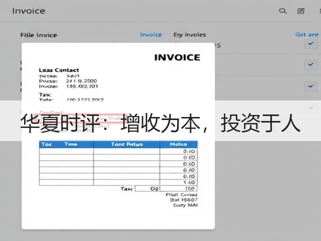 华夏时评：增收为本，投资于人(图3)