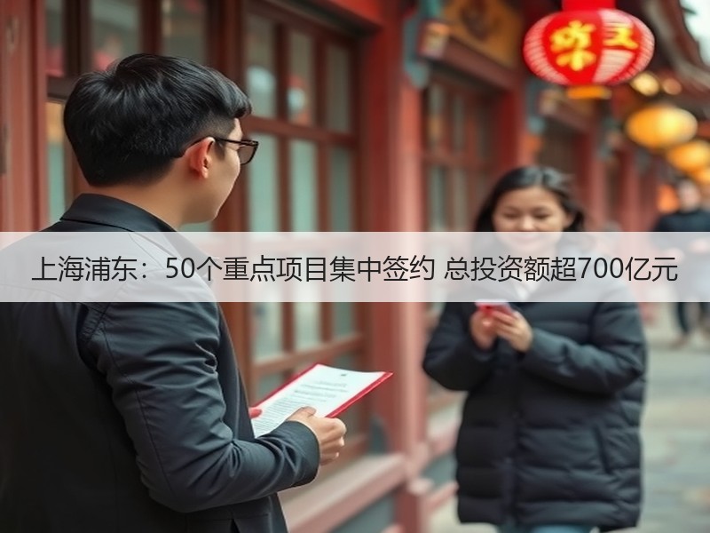 上海浦东：50个重点项目集中签约 总投资额超700亿元