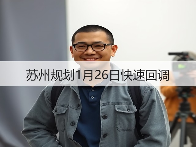 苏州规划1月26日快速回调(图1) 苏州规划1月26日快速回调(图1)