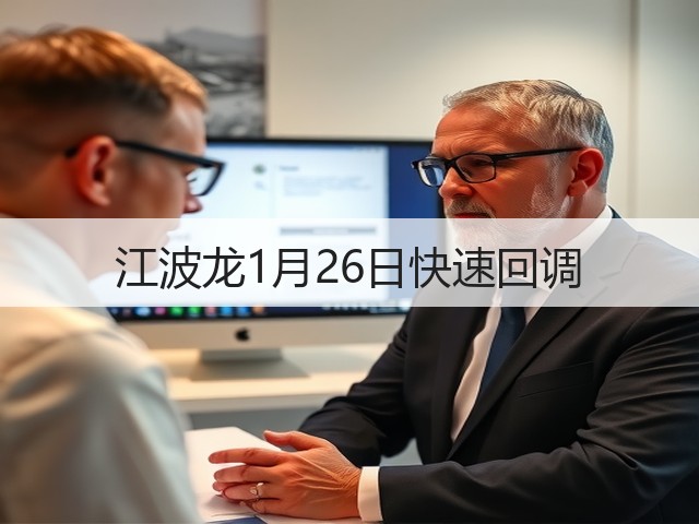 江波龙1月26日快速回调(图3) 江波龙1月26日快速回调(图3)